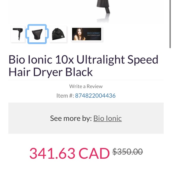 BIO IONIC 10x Ultralight speed hairdryer brand new - Picture 3 of 3